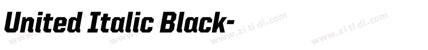 United Italic Black字体转换